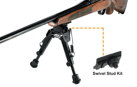 swivel stud rifle bipod