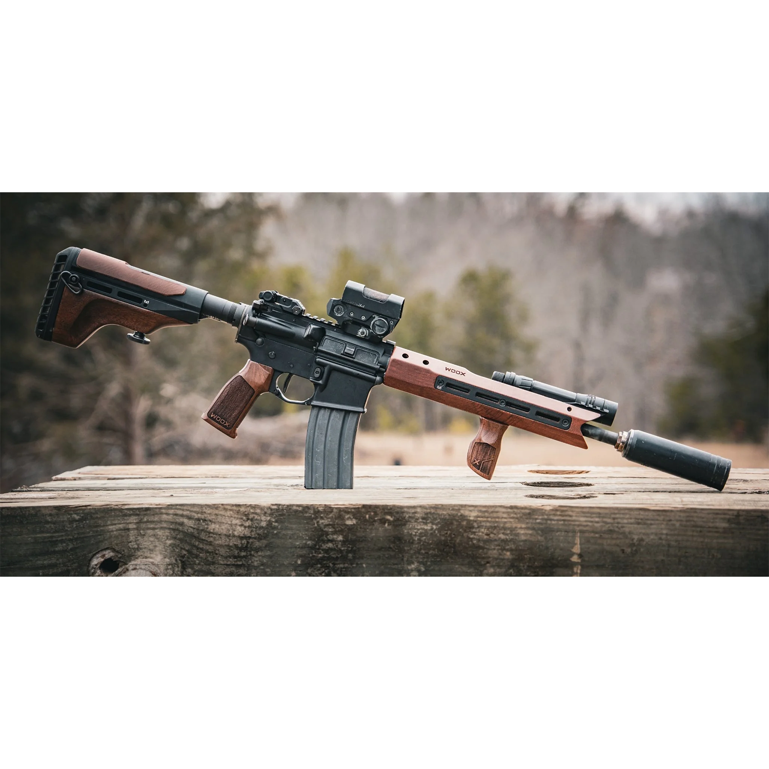 WOOX Vertical Grip - M-LOK - American Walnut / CNC-machined Aluminum
